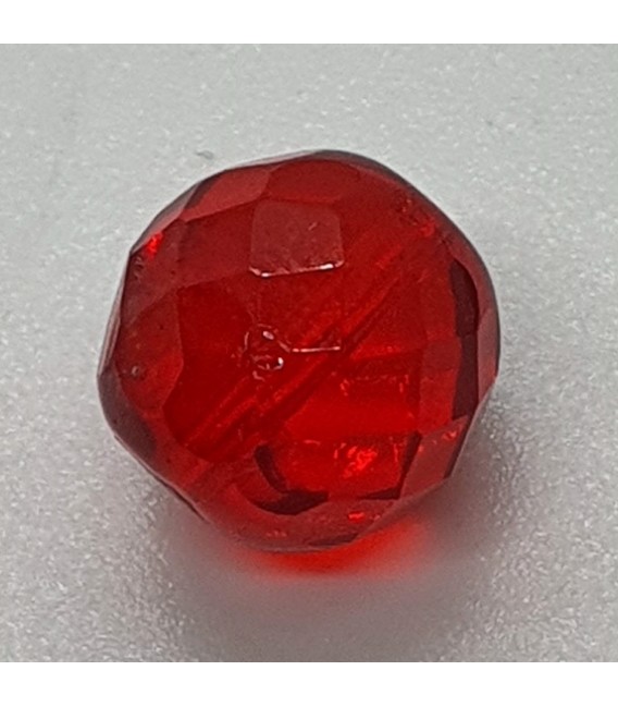 Bola facetada roja