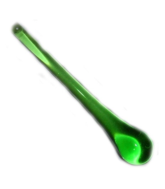 Colgante cristal gota verde