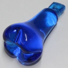 Colgante cristal pera azul